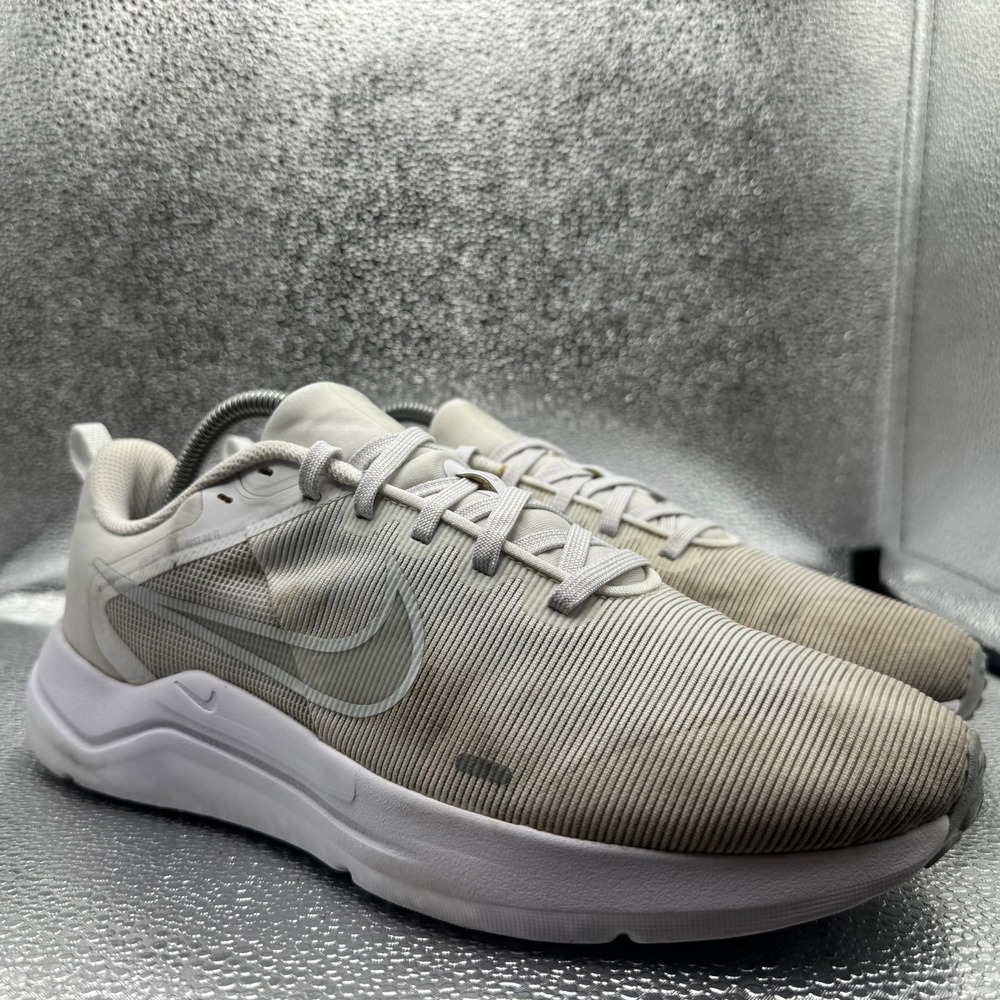 Size 8.5 Nike Downshifter 12 White Pure Platinum Mens Running Shoes DD9293-100